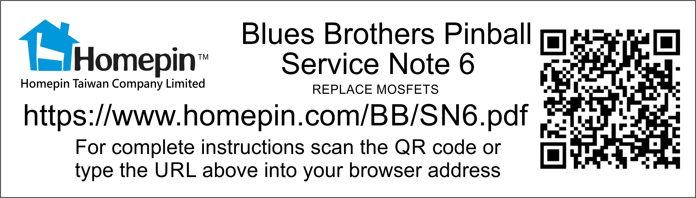 Blues Brothers Service Note 6